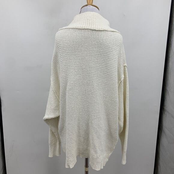 Free People Sweater Womens Small Camel Be Yours Cowl Neck Drop Shoulder Oversize - Picture 5 of 11